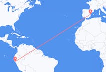 Flyrejser fra Chiclayo, Peru til Valencia, Spanien