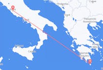 イタリアのローマからギリシャのキティラ島までのフライト