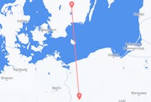 Fly fra Växjö til Zielona Góra