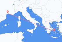 Flyg från Montpellier till Syros