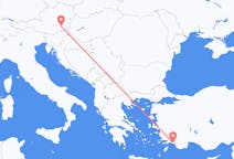 Flyg från Graz, Österrike till Dalaman, Turkiet
