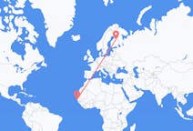 Flyg från Dakar, Senegal till Kajana, Finland