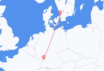 Loty z Angelholm, Szwecja do Karlsruhe, Niemcy