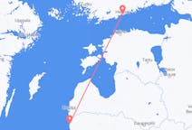 Vluchten van Palanga, Litouwen naar Helsinki, Finland