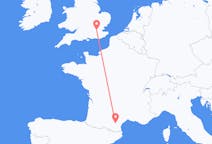 Vluchten van Carcassonne, Frankrijk naar Londen, Engeland
