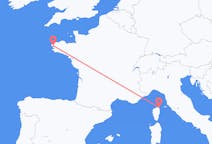 Flyreiser fra Bastia, Frankrike til Brest, Frankrike
