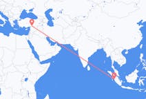Flyreiser fra Padang, Indonesia til Gaziantep, Tyrkia