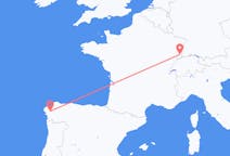 Flights from Santiago de Compostela in Spain to Basel in Switzerland