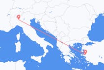 Flyreiser fra Milano, Italia til Izmir, Tyrkia