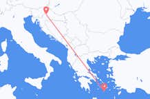 Vuelos de Zagreb a Santorini