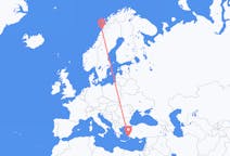 Flights from Kos, Greece to Bodø, Norway