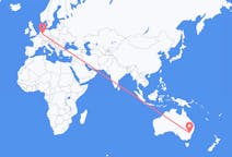 Flyreiser fra oransje, Australia til Dortmund, Tyskland