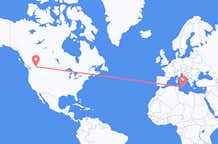 Vluchten van Castlegar, British Columbia, Canada naar Malta, Malta