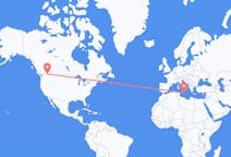 Flyreiser fra Castlegar, Britisk Colombia, Canada, til Malta, Canada