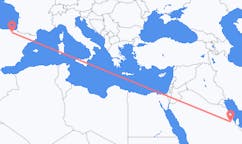 사우디 아라비아 호푸프에서 출발해 스페인 비토리아-가스테이즈에게(으)로 가는 항공편