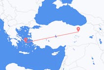 Flyreiser fra Erzincan, Tyrkia til Mykonos, Hellas