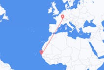 Flyreiser fra Dakar, Senegal til Dole, Frankrike