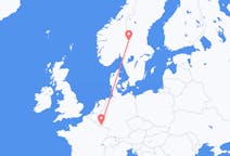 Lennot Rörbäcksnäsistä, Ruotsi Luxemburgiin, Luxemburg