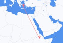 出发地 埃塞俄比亚出发地 德西目的地 希腊圣托里尼的航班