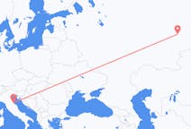ロシアのから エカテリンブルク、イタリアのへ リミニフライト