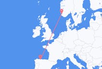 Flyg från Asturien, Spanien till Stavanger, Norge