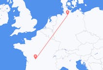 Flug frá Limoges, Frakklandi til Hamborgar, Þýskalandi