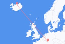 アイスランドのから アークレイリ、ドイツのへ カールスルーエフライト