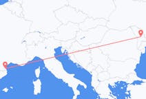 Vluchten van Chisinau, Moldavië naar Perpignan, Frankrijk