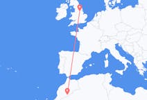出发地 摩洛哥扎戈拉前往英格兰的唐卡斯特的航班