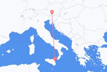 出发地 意大利出发地 卡塔尼亞目的地 奥地利克拉根福的航班