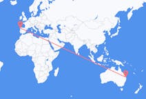 Flyreiser fra Sunshine Coast Region, Australia til Santiago de Compostela, Spania