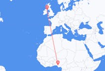 Flug frá Benin City, Nígeríu til Belfast, Norður-Írlandi