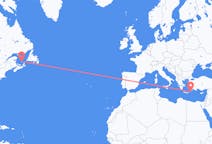 Flyrejser fra Les Îles-de-la-Madeleine, Quebec, Canada til Karpathos, Grækenland