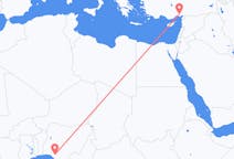 Flyreiser fra Benin by, Nigeria til Adana, Tyrkia