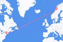 Flights from New York, the United States to Hemavan, Sweden