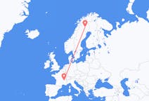 Flights from Gällivare, Sweden to Lyon, France