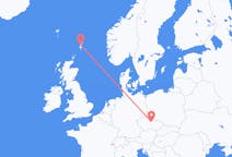 Flyg från Shetland Islands till Pardubice