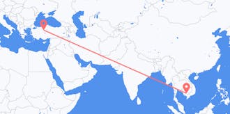 Flights from Cambodia to Turkey