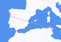 Flyreiser fra Tunis, Tunisia til Porto, Portugal