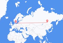 Flights from Neryungri, Russia to Malmö, Sweden