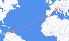 Flyrejser fra Barcelona, Venezuela til Calvi, Frankrig