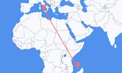 Flyreiser fra Mamoudzou, Frankrike til Palermo, Italia