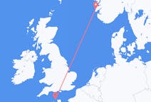 Fly fra Alderney til Haugesund