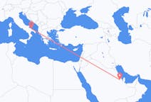 Vluchten van Hofuf, Saoedi-Arabië naar Bari, Italië