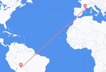 Flyreiser fra Trinidad, Bolivia til Perpignan, Frankrike