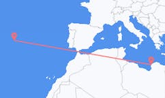 Flyrejser fra Benghazi, Libyen til Santa Cruz da Graciosa, Portugal