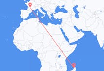 Flyg från Nossi-Bé, Madagaskar till Brive-la-gaillarde, Frankrike