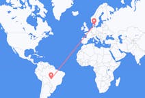 Flyrejser fra Cuiabá, Brasilien til Aarhus, Danmark