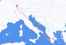 Vluchten van Mulhouse, Zwitserland naar Zakynthos-eiland, Griekenland