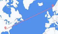 Vluchten van Columbus, Verenigde Staten naar Ålesund, Noorwegen